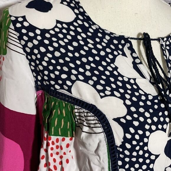 LUNA Moon Multi Color and Multi Pattern Print Blouse Size Small - Picture 4 of 9